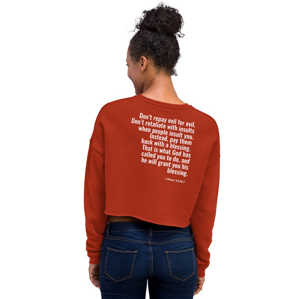 EMPOWER 1 Peter 3:9 Crop Sweatshirt